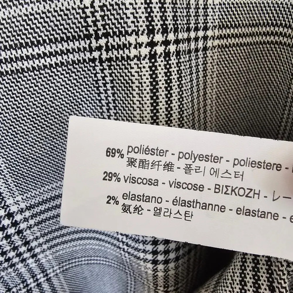 Zara Woman Plaid‎ Dress Small Gray  Puffy Sleeve Midi Belt Winter Work - Picture 12 of 13